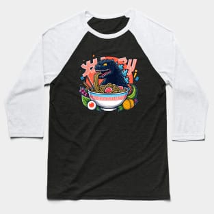 Godzilla Noodle Power Baseball T-Shirt